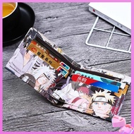 ❈dompet budak lelaki beg duit budak lelaki Japanese and Korean version personality hipster men's short wallet, ultra-thin teen creative middle school student cartoon anime small wal✥