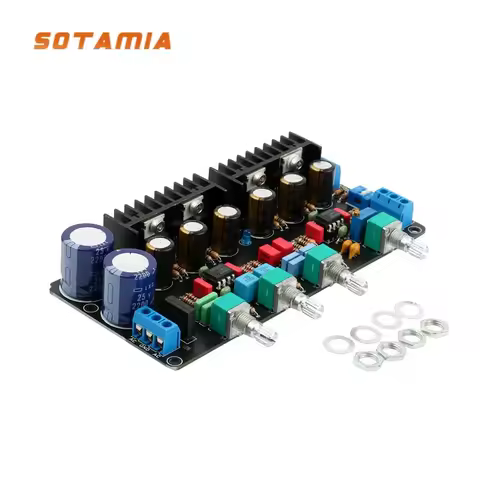 SOTAMIA HIFI Amplifier Tone Preamp Audio Board NE5532 OP AMP Tuning Pre-Amplifier Class A Parallel P