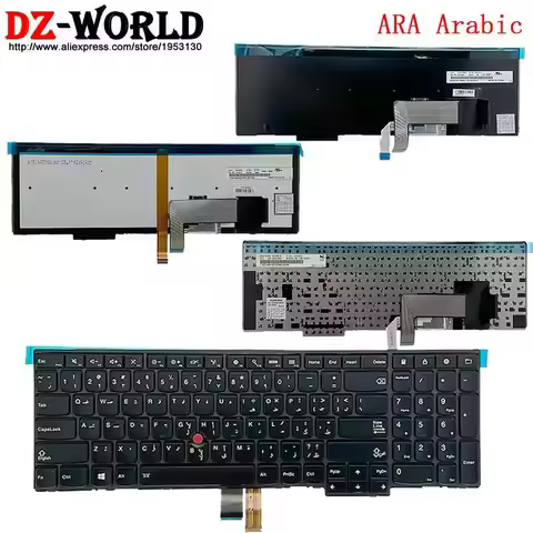 Arabic Backlit Keyboard For Lenovo Thinkpad L570 T540P W540 W541 T550 W550S T560 P50S L540 L560 E531