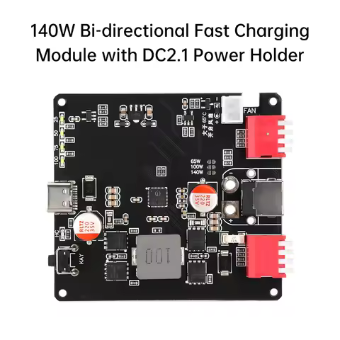 140W Bi-directional Fast Charging Module High Power Buck Boost 2-6S Li-Ion Charging Board IP2366 Aut
