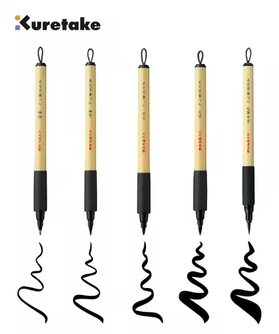 Japan ZIG Kuretake Bimoji Brush Pen, Brush Tip Marking Fude Brush Pen, For Calligraphy, Lettering, i