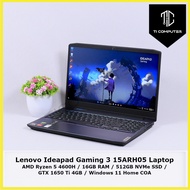 Lenovo Ideapad Gaming 3 15ARH05 AMD Ryzen 5 4600H 16GB RAM 512GB NVMe SSD GTX1650TI 4GB GPU Refurbished Gaming Laptop