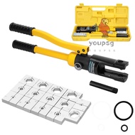 YQ-300 Hydraulic Crimping Plier with Dies Manual Hydraulic Hose Crimping Tool Set Copper Aluminum Cable Terminal Cold Pressing Tools