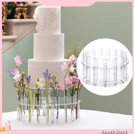 HOT Cupcake Stand Cake Display Stand Clear Acrylic Cake Stand Elegant Dessert Display for Weddings Parties Flower Cake Centerpiece with Tubes Southeast Asian Favorite