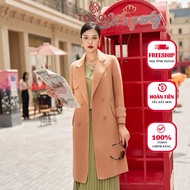 [FREESHIP 0Đ] Áo dạ lông cừu Be tà bong cổ K lé phối 99004E34 Toson