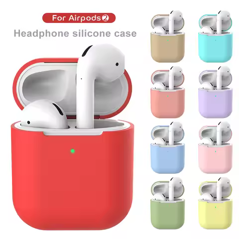 Silicone Case For Apple Airpods 2 Cover Luxury Protective Earphone Cases For Airpods 2 Air pods 2 Fo