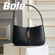[**Original leather]Cowhide Bag Yang Shulin Saint Laurent YSL ysl Hobo LE5A7Underarm Bag Handbag Wom