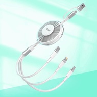 Upgraded 100W Retractable Multi 5-in-1 USB A/Type C to Lightnning+USB C+Micro iPhone Charging Cable,