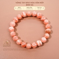 Jade Dan Tam - Peach Blossom Cloud Stone Bracelet 8mm 5A - Earth Element & Fire Element