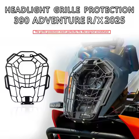 For KTM 390 ADVENTURE R 2025 390 ADVENTURE X Headlamp Grill Mesh Motorcycle Headlight Guard Grille P