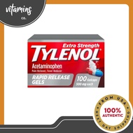Tylenol Pain Reliever & Fever Reducer (100 Gelcaps)