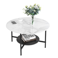 โต๊ะกลางหินอ่อน จริง หินอ่อน 80cm โต๊ะกาแฟสวยๆ กลม โต๊ะกลางหินอ่อน Marble Round Coffee Table โต๊ะกลา