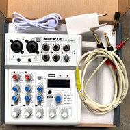Mixer Karaoke Livestream Thu Âm MICKLE-E4 Mới Nhất Tích hợp 88 hiệu ứng âm thanh chuẩn