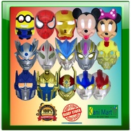 Children's Cartoon Anime Mask Toys Ultraman Spiderman Iron man mainan Topeng