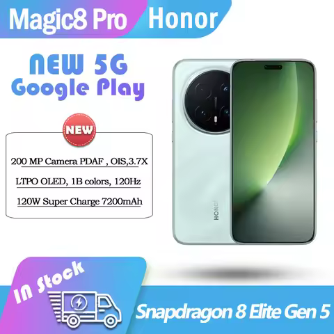 Original honor magic8 Pro 5G Snapdragon 8Elite Gen5 200 MP Camera 120W Charger 7200mAh Google 6.71" 