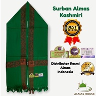 HIJAU Almas Kashmiri Tristar Turban Green + Color | Almas Shawl 308F