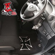 Iron Cross Rubber Floor Mat 汽車橡膠地墊