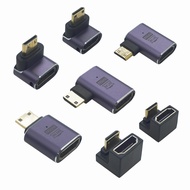 360 Degree U-shaped Mini HDMI gender Adapter USB Type-c Adapter USB Male to Female Extension USB C Converter HD 2.1V 8K 60Hz