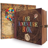 Our Adventure Book Travel Diary Themed Photo Book, 1/2 Sets Retro Style Travel Souvenir, Wedding Gif