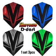 Harrows Dart Flights - Standard Shape Vivid 100 Micron 3pcs/pack (SAYAP ARROW)