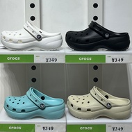 crocs แท้ crocs platform clog bone รองเท้าแตะ Crocs พื้นหนา เหมาะกับเดินชายหาด เพื่อสุขภาพ สําหรับผู้หญิง#206750