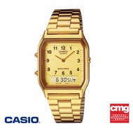 CASIO นาฬิกาข้อมือ CASIO รุ่น AQ-230GA-9BHDF วัสดุสเตนเลสสตีล สีทอง