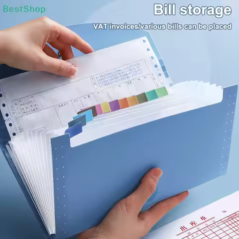 ♥Invoice Pouch, 13 Pockets Accordion Folder, Multi-layer Invoice And Document Organizer, Office Supp