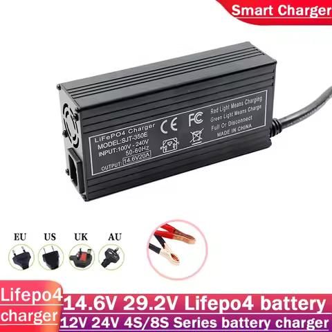 14.6V 29.2V 3.65-29.4V 5A 10A 20A lithium iron phosphate battery,suitable for 4S 8S 12V intelligent 