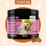 🔥Tovitar® 10-in-1 Multivitamin Soft Chews for Dogs & Cats – 45 Count | Complete Vitality Support | V