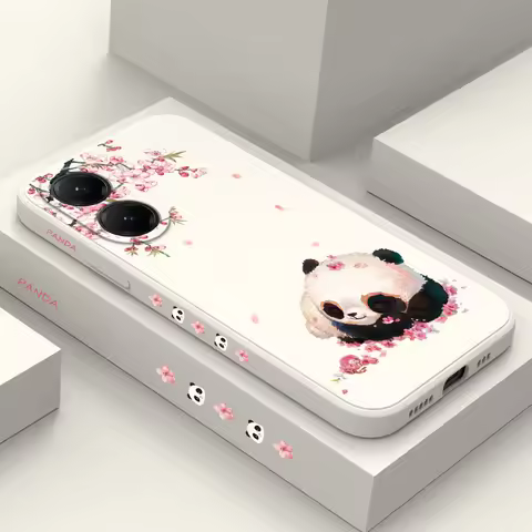 Flower Panda Phone Case For Oppo Reno 15 15F 14 14F 13 13F 12 12F 11 11F 10 9 8 8T 8Z Pro Plus 4G 5G