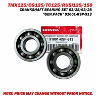 TMX125/CG125/TC125/RUSI125/150 CRANKSHAFT BEARING SET 63/28/63/28 "GEN.PACK" (GBE09QLEU)