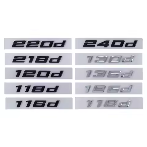 3D Chrome Car Letters For 116d 118d 120d 130d 135d 218d 220d 240d F20 E87 F22 F23 Trunk Emblem Logo 