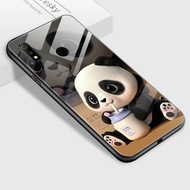 เคสโทรศัพท์สำหรับ Realme3 Realme 3 Pro Realme Realme5 5i Realme 5 Pro เคส Realme3pro Realme5pro ลายการ์ตูนฝาครอบกระจกเทมเปอร์หมีแพนด้าหมี
