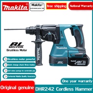 【100% Authentic】Makita DHR242 RME  Rechargeable brushless electric impact drill 18V Multi-purpose concrete impact drill  High power hammer power tools