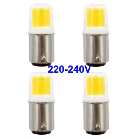 4x BA15D LED Bulb 5W 230V Dimmable BA15D Double Contact Bayonet Base T3/T4 BA15D LED Corn Bulb for S