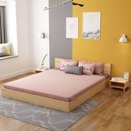 {SG Sales}HDB Tatami Bed Solid Wood Rib Grills Bed Frame 1.5 M 1.8M Double Bed Standing Desktop M Single Trundle Bed Double Bed Bedframe Wooden Bed Queen King Bed