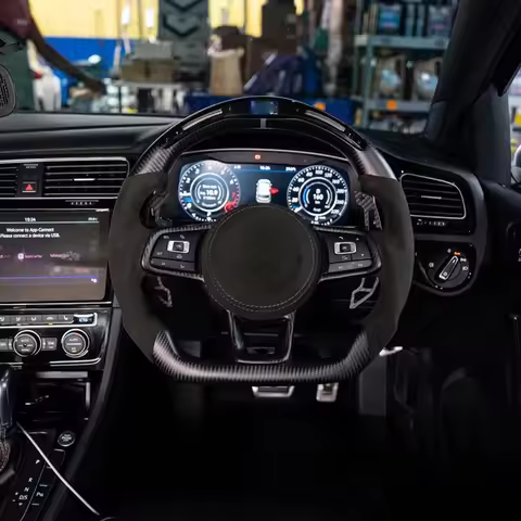 Fit For VW LED Steering Wheel Golf 7 7.5 R MK7 Mk7.5 GTI GTE GTD Scirocco Polo GTS R Line DSG Custom