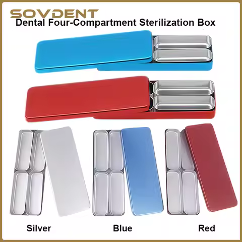 1Pcs Dental Disinfection Box Autoclave Sterilizer 4 Cells Case Endo Files Holder Burs For Oral Care 