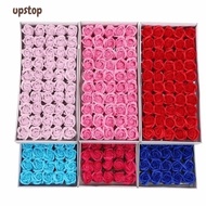 UPSTOTO 50Pcs Soap Rose Flower, Realistic Floral Three Layer Rose Foam Rose, Romantic Wreath Making 