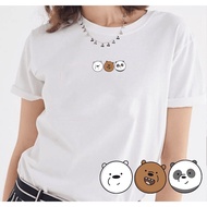 We Bare Bears Ice Bear Grizzly Panda Graphic Tee Adult Unisex Premium   T-Shirts