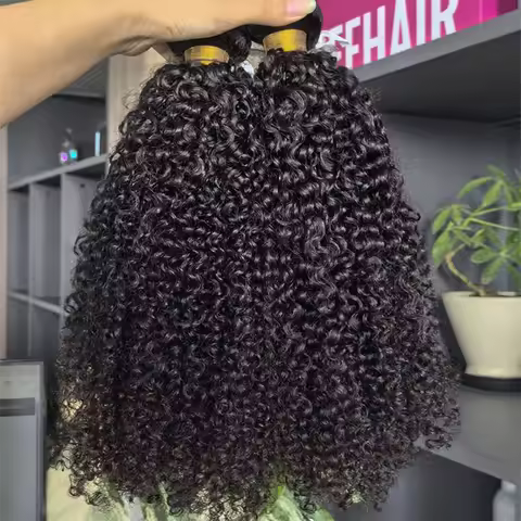 Best Afro Kinky Curly Hair 1/ 3 / 4 Bundles Deal Raw Virgin Indian Hair Bundles Isee Hair Weave Exte