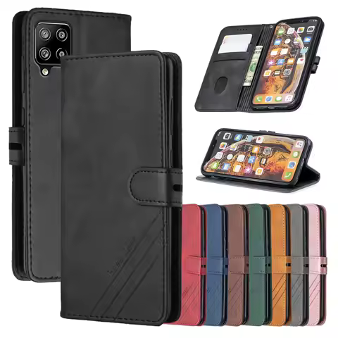 Leather Flip A22 Case on For Samsung Galaxy A22 5G A226 Coque For Fundas A 22 A225 Magnetic Cases St