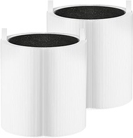 Mixzeny 511 True HEPA Filter Replacement Compatible with Blueair Blue Pure 511 Air Purifier, 2-in-1 HEPA Filter with Activated Carbon Filter, 2 Pack