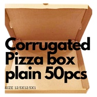 Corrugated Pizza Box plain 50pcs size 10x10x1.5, 11x11x1.5 &12x12x1.5