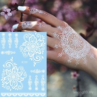 Henna tattoo Stickers White Back Waterproof White Lace tattoo Stickers henna tattoo KMRZ