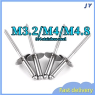 Blind Rivet 304 Stainless Steel Large Flange  Pop Rivet Big Head for Roofing  M3.2/M4/M4.8*L=6.4-30M