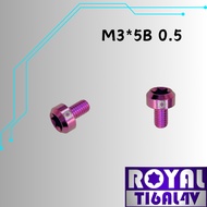 [Crazy Screw] ROYAL Titanium Alloy Screw M3 * 5B 0.5 64 Titanium/Positive Shipment Purple