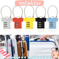 SOLIGHTER Security Lock, Steel Wire 3 Digit Password Lock,  Cupboard Cabinet Locker Padlock Mini Aluminum Alloy Suitcase Luggage Coded Lock