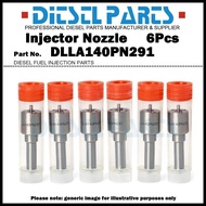 6Pcs Diesel Fuel Injector Nozzle Tips 105017-2910 DLLA140PN291 for KOMATSU 4D102 6D102