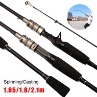 POKICH Fishing Rod 1.65m/1.8m Fiberglass Spinning Casting Fishing Rod Lure Pole 2-piece Carp Fishing Freshwater Saltwater Acessories